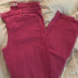 Vineyard Vines Pink Denim Pants. Ankle Length.